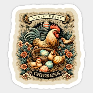 Easter Egger Chickens Sticker